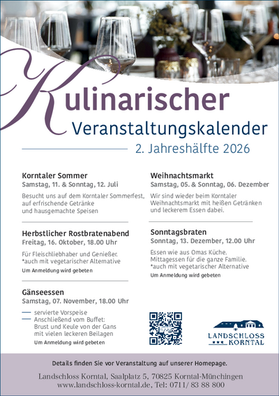 Kulinarischer Kalender 2026