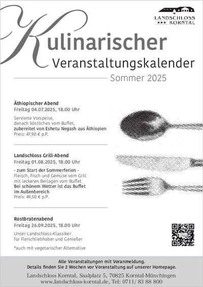 Kulinarischer Kalender 2025